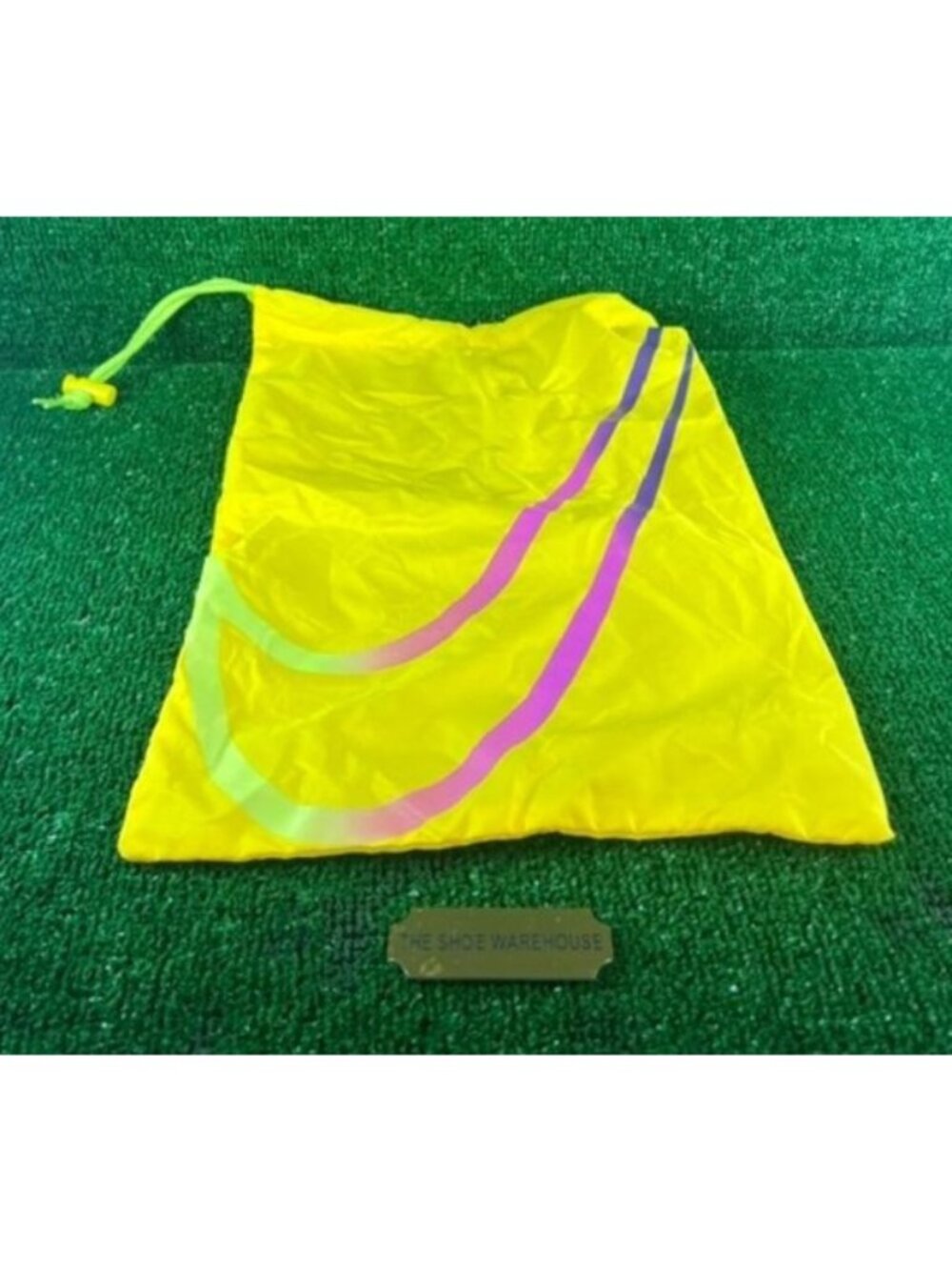 Nike Track & Field Drawstring Track Shoe Bag 16.5" X 11.5" Yellow BRAND NEW